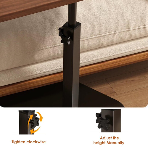 M.J COMFY-LIFE C-Shape Side Table - Height Adjustable Swivel Sofa Tabl 2
