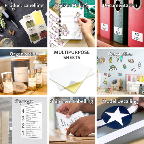 Evergreen Goods 30 Sheets A4 White Glossy Sticky Paper 1