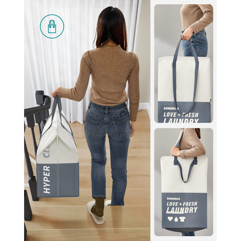 Songmics Laundry Basket - 23.8-Gallon (90 L) Foldable Laundry Hamper