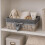 Woodluv Grey Wicker Rectangular Storage Gift Hamper Basket With 1