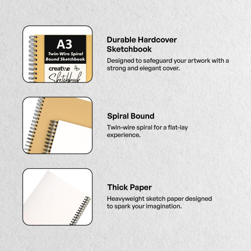 PINNORA Creative A3 Sketchbook (140GSM) 1