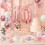 10th Birthday Decorations Retro Pink Rose Gold 6
