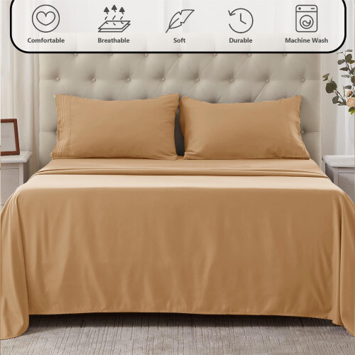 AR Ware Single Flat Sheet 100% Egyptian Cotton 300 TC- Breathable and 1