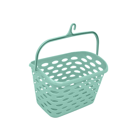 Durable Plastic Peg Tidy Basket Laundry/Clothes Pegs with Handle Light 1