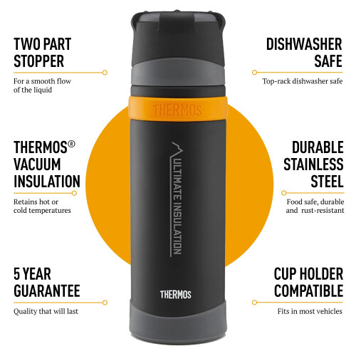 Thermos Thermos - Matt Black Ultimate Flask (900ml) 1