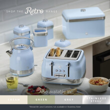 Swan ST19029GRN Retro 4 Slice Toaster with 7 Browning Levels