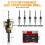 Countersink Drill Bit Set - 5 Pcs Countersink Drill Bit with Depth Stop Collar, 82 Counterbores 1/4" Hex Shank 7