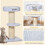Tiragraffi per gatti resistente con piattaforma, blu 5