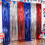 3pcs Red Silver Blue Tinsel Foil Fringe Curtains 5
