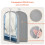 4 Pack Garment Bags 40" with 4" Gusset, Clothes Covers, Grey 3