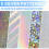 A4 Silver Mixed Pattern Mirror Cardstock Paper 1