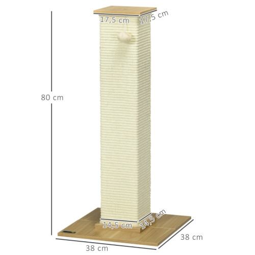 Tiragraffi con giocattoli per interni, beige e naturale 1