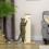 Tiragraffi con giocattoli per interni, beige e naturale 5