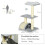 Torre para Gatos com Bolas de Pelúcia e Arranhador, Cinza 2
