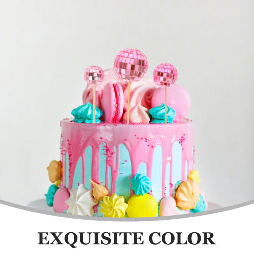 24St Roze Toppers Cupcake Decor Foam Bamboe Feest 2