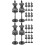 16Pièces Présentoir Mannequin Noir Plastique Usage Rangement 4