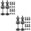 16Pièces Présentoir Mannequin Noir Plastique Usage Rangement 5