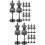 16Pièces Présentoir Mannequin Noir Plastique Usage Rangement 6