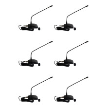 6X Wired Conference Gooseneck Microphone Desktop Condenser Microphone Speech Condenser Microphone Broadcasting