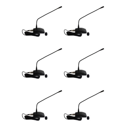 6X Wired Conference Gooseneck Microphone Desktop Condenser Microphone Speech Condenser Microphone Broadcasting