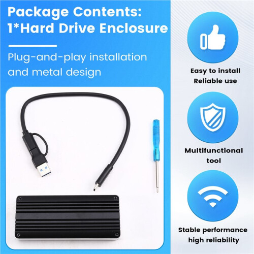 For  Air Pro   Laptop SSD Enclosure with  3.2 Interface 20Gbps High-Speed Transmission RGB 2