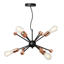 Litecraft Marcel Ceiling Pendant 6 Light - Copper