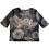 Ghost (L, Black) Ghost Logo And Roses Mesh Crop Top 1