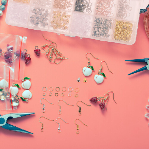1Ensemble Ensemble De Fabrication Boucles D'oreilles Fer Argenté Usage DIY 2