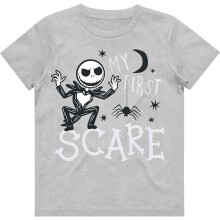 (X-Small (3/4 Yrs), Grey) Nightmare Before Christmas Kids First Scare T Shirt