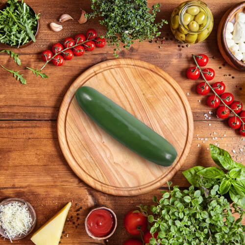 5Pièces Décorations Concombres Vert Faux Pour Cuisine 2