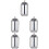 5Pièces Organiseur Coton-Tiges Cotons En Acier Argent Compact 10