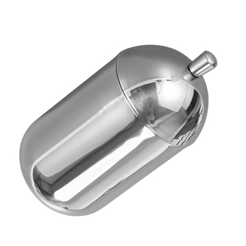 5Pièces Organiseur Coton-Tiges Cotons En Acier Argent Compact 1