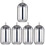 5Pièces Organiseur Coton-Tiges Cotons En Acier Argent Compact 9