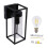 LED Rectangular Outdoor Wall Light Clear Metal Lantern Garden Wall Lamp(Include Bulb)White Light 3
