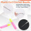 Bent  Hook Crochet Needle Hook, Include Wooden Bent  Hook Plastic Curl Crochet Needle for Hair Carpet Making 6