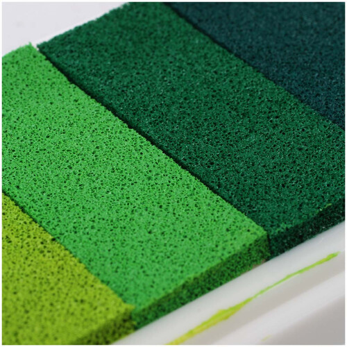 Inkpad  Multi Gradient Green 4 x Colors Ink Stamp Pad Oil Based 2