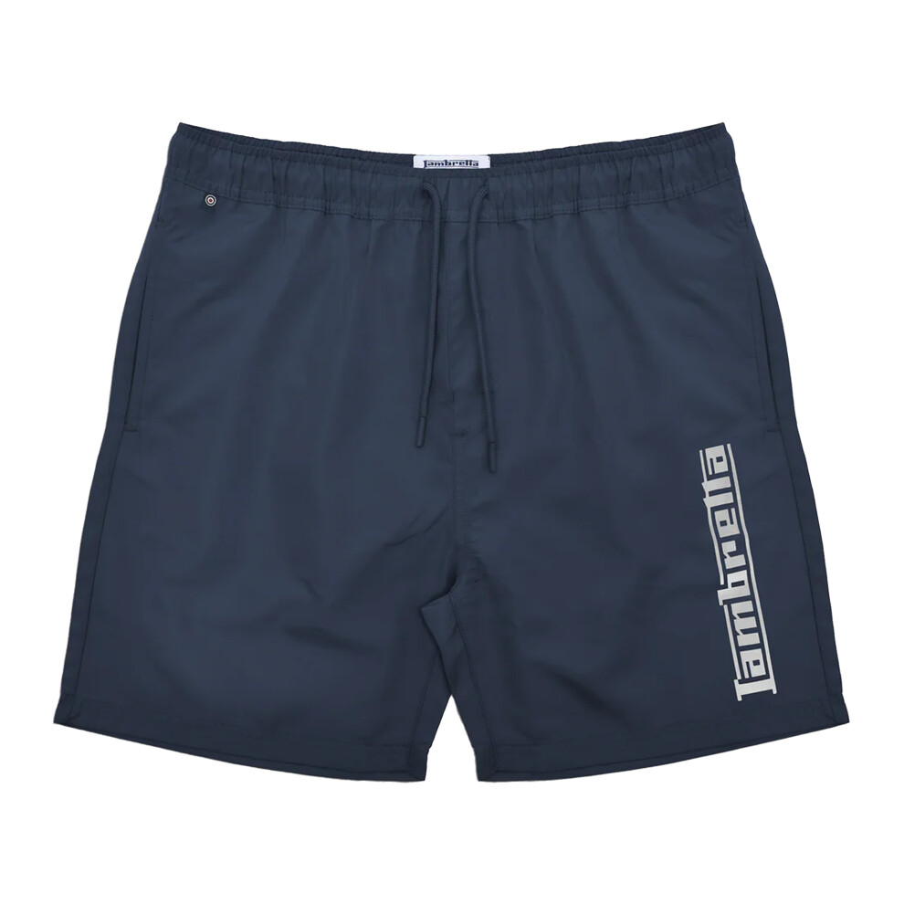 Lambretta (40R, Navy) Mens Ss25 Swim Shorts Blue,Multicoloured