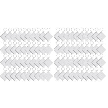 240 Pcs Square Sublimation Keyring Blanks Set with Double Side Heat Transfer Keychain for DIY Keychain and