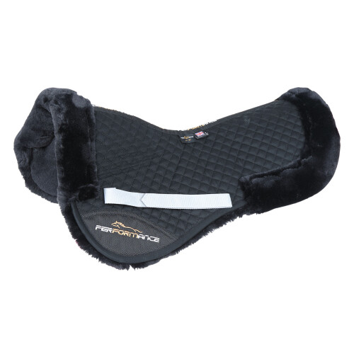 (17in - 18in, Black) Performance Lined Horse Half Pad
