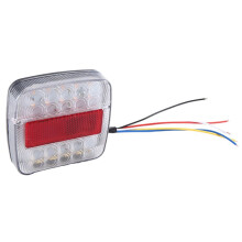 5X 12V LED Square Lamp Two-Color Tail Lamp Universal Car Supplies White Cover