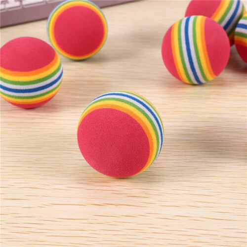 50pcs  Swing Training Aids Indoor Practice Sponge Foam Rainbow Balls 1