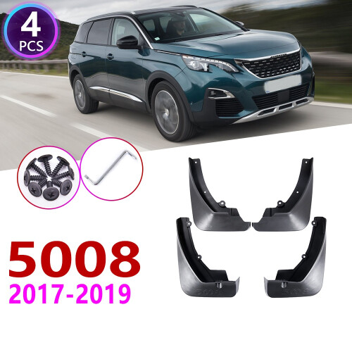 4 Pezzi Parafango Anteriore Auto Posteriore per  5008 2017 2018 2019 Parafango Parafango Flap Paraspruzzi Paraspruzzi Accessori 2