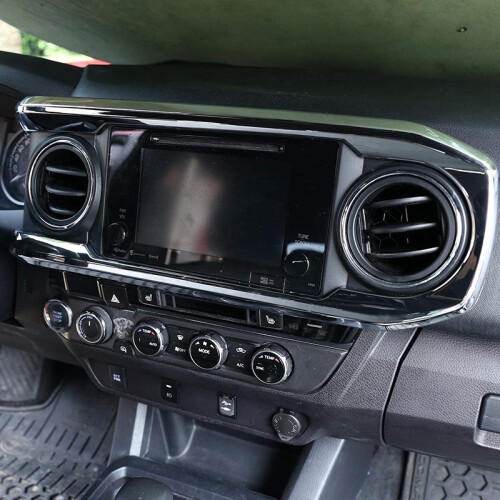 Central Console Dashboard Panel Cover Trim Stickers for  Tacoma 2016 2017 2018 2019 2020 (Silver) 1