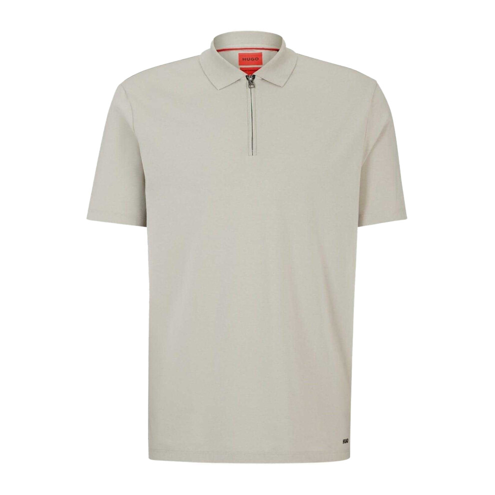 Hugo Boss (S, Pastel ) Mens Fabric Polo Shirt Grey