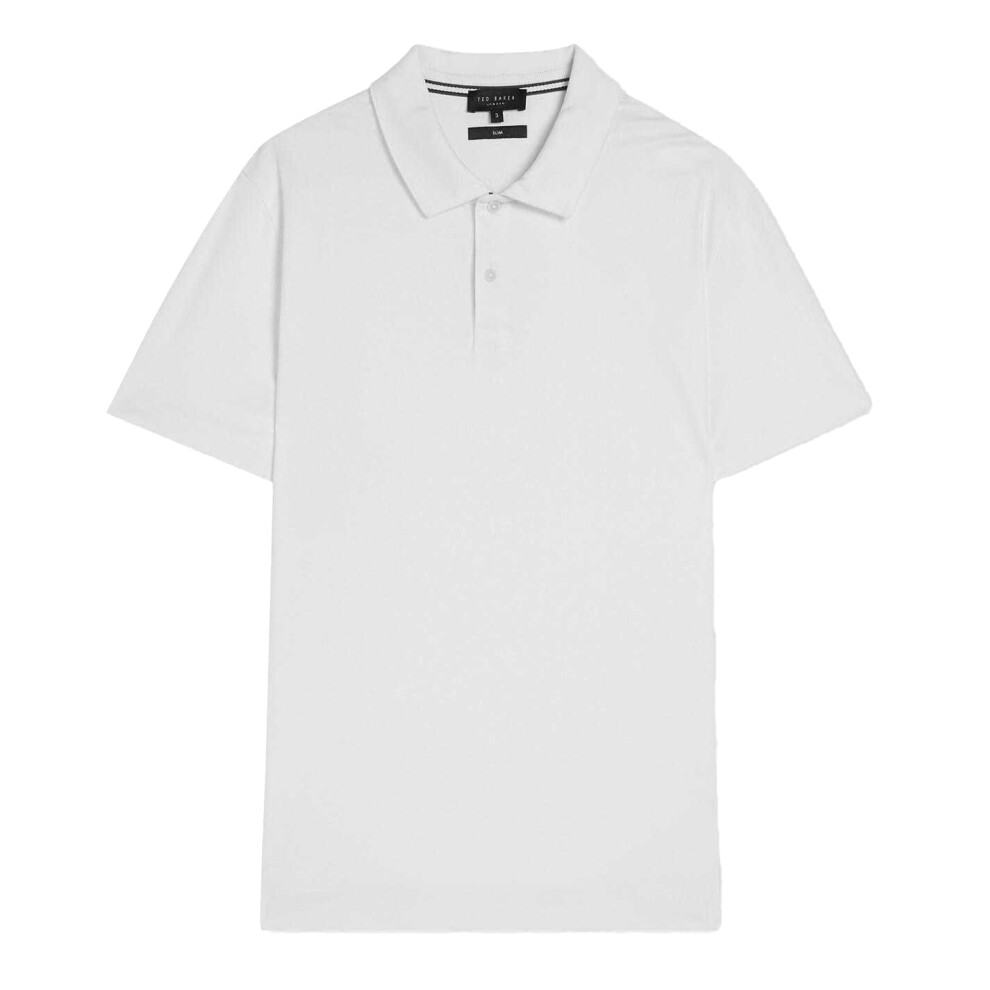 Ted Baker (Xl, ) Mens Zeiter Cotton Polo Shirt White
