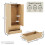 Vida Designs (Pine) Denver 2 Door 2 Drawer Wardrobe Bedroom Storage 4