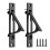 6 Pack Pocket Door Pull Solid Pocket Door Flush  Pull Pocket Door Handles in Matte Black 2