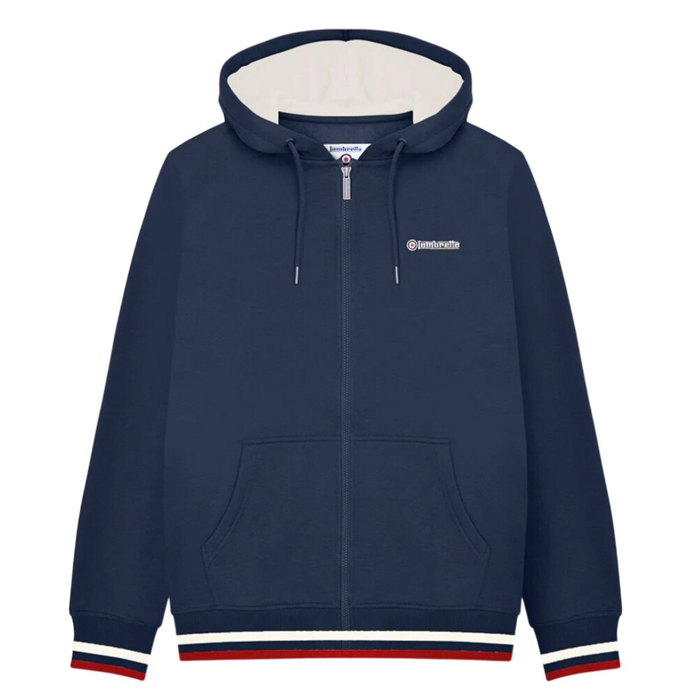Lambretta (3Xl, Navy/Jetstream/Red) Mens Full Zip Hoodie Red