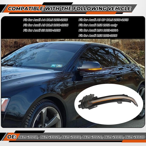 GEARCELL LED Dynamic Turn Signal Light Wing Mirror Turn Signal Light 1