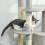 Arbre à chat pour chats de taille moyenne (moins de 6 kg), gris clair 8